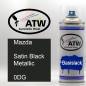 Preview: Mazda, Satin Black Metallic, 0DG: 400ml Sprühdose, von ATW Autoteile West.